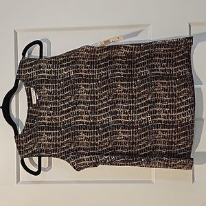 Notations women's size small black and gold sleeveless top NWT